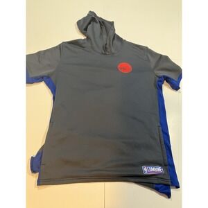 Under Armour Philadelphia 76ers Short Sleeved Hoodie Mens XL Gray NBA Combine